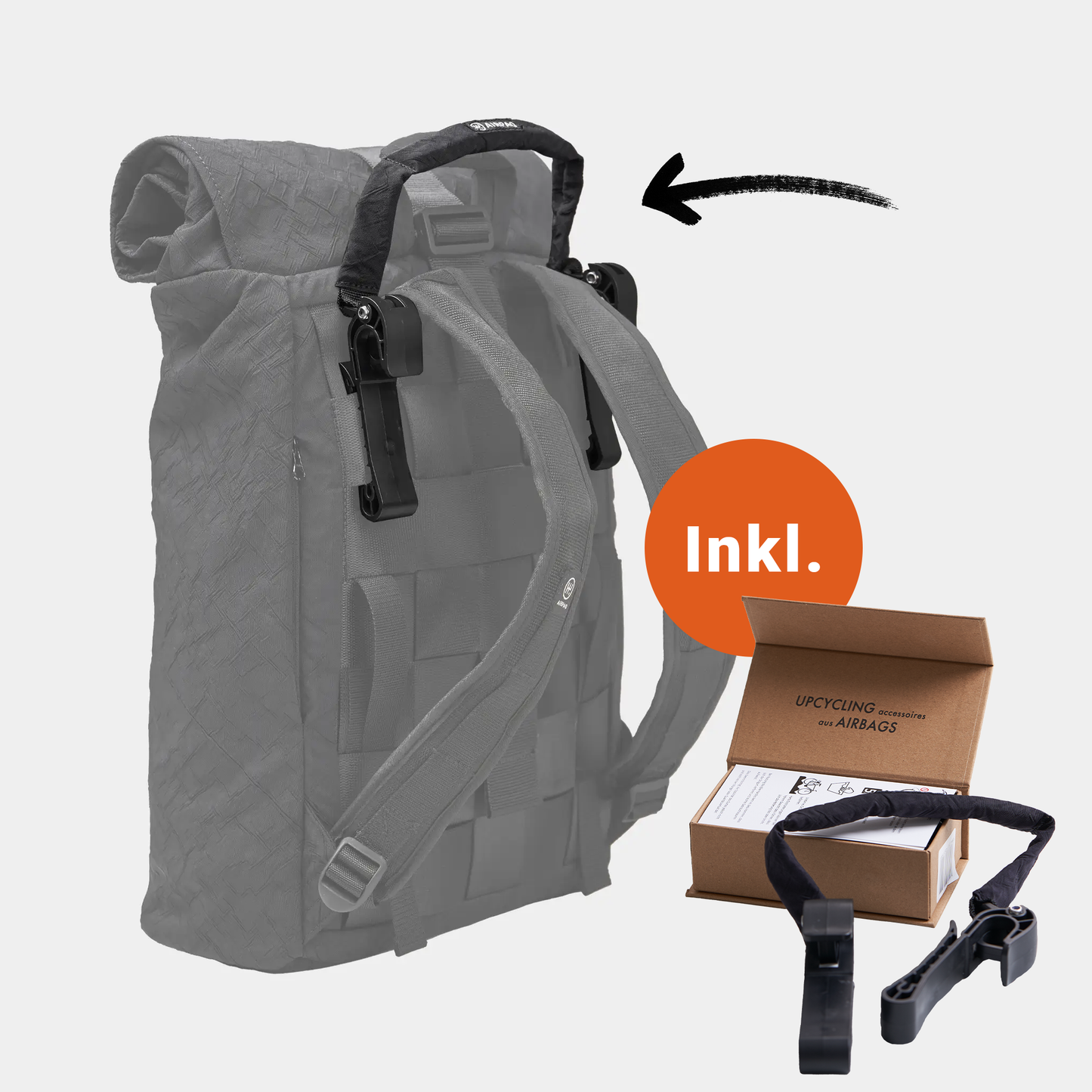 Rolltop BIQ + Fahrradhaken
